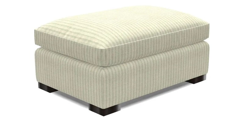 Wadenhoe Footstool in Two Tone Plain Biscuit