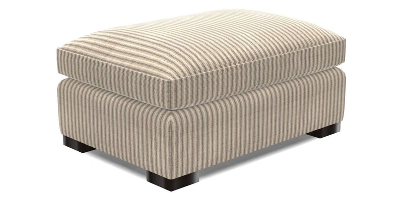 Wadenhoe Footstool in Two Tone Plain Biscuit