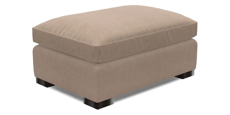 Wadenhoe Footstool in Two Tone Plain Biscuit
