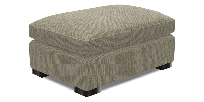 Wadenhoe Footstool in Two Tone Plain Biscuit