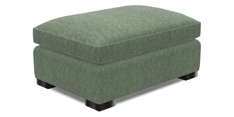 Wadenhoe Footstool in Two Tone Plain Biscuit