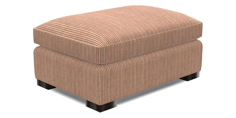 Wadenhoe Footstool in Two Tone Plain Biscuit Wadenhoe Footstool in Two Tone Plain Biscuit