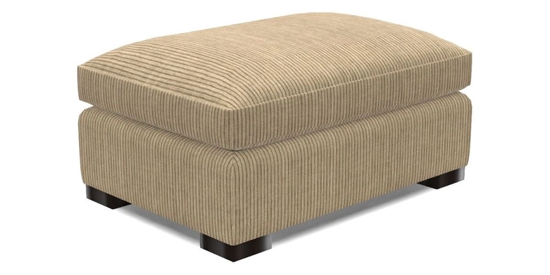 Wadenhoe Footstool in Two Tone Plain Biscuit Wadenhoe Footstool in Two Tone Plain Biscuit