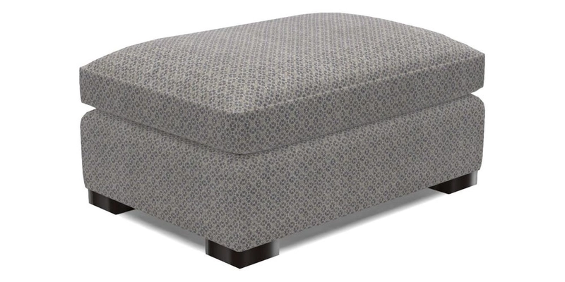 Wadenhoe Footstool in Two Tone Plain Biscuit
