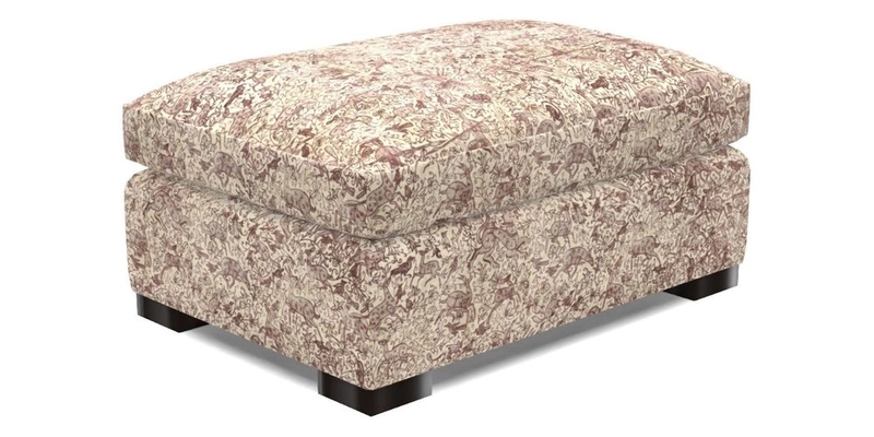 Wadenhoe Footstool in Two Tone Plain Biscuit