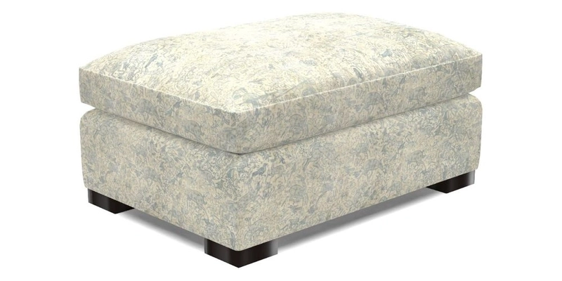 Wadenhoe Footstool in Two Tone Plain Biscuit