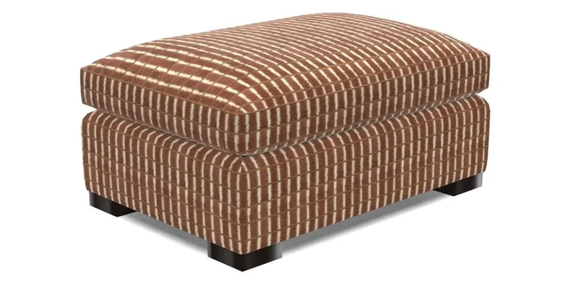 Wadenhoe Footstool in Two Tone Plain Biscuit Wadenhoe Footstool in Two Tone Plain Biscuit