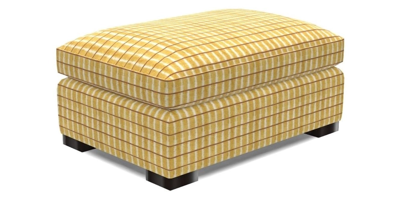 Wadenhoe Footstool in Two Tone Plain Biscuit