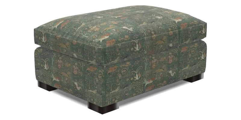 Wadenhoe Footstool in Two Tone Plain Biscuit