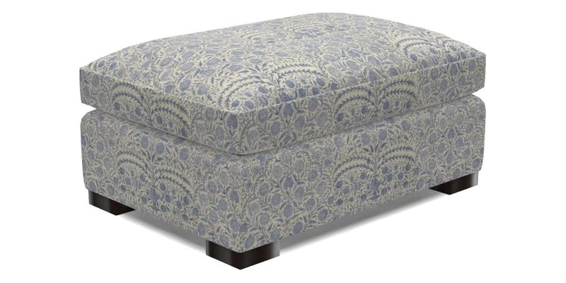 Wadenhoe Footstool in Two Tone Plain Biscuit