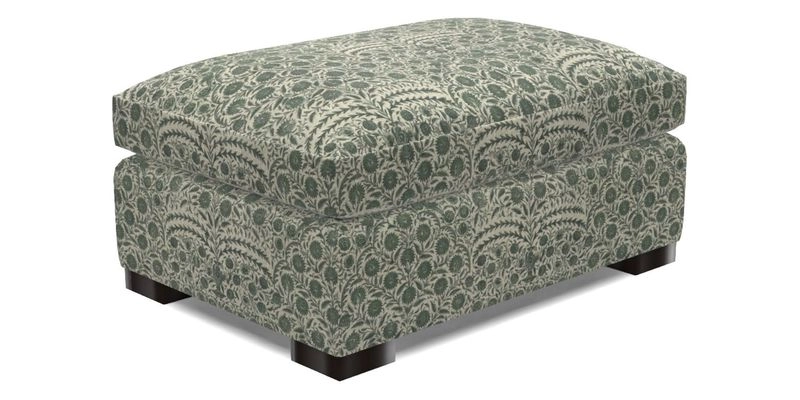 Wadenhoe Footstool in Two Tone Plain Biscuit