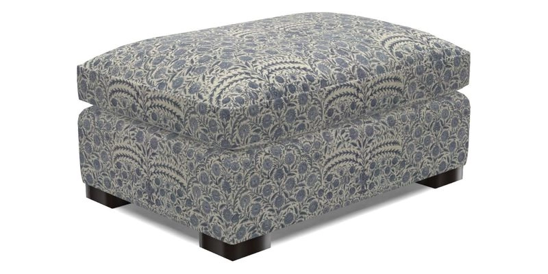 Wadenhoe Footstool in Two Tone Plain Biscuit