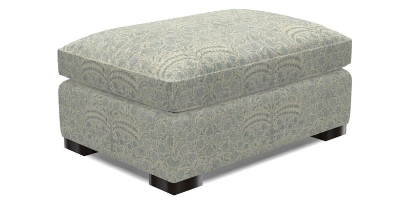 Wadenhoe Footstool in Two Tone Plain Biscuit