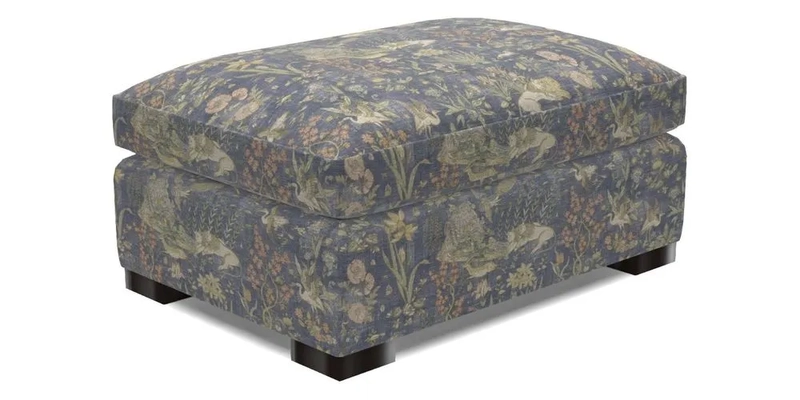 Wadenhoe Footstool in Two Tone Plain Biscuit