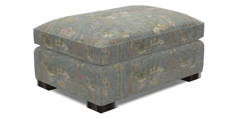 Wadenhoe Footstool in Two Tone Plain Biscuit