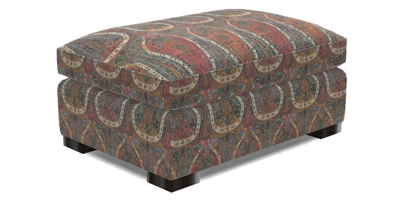 Wadenhoe Footstool in Two Tone Plain Biscuit
