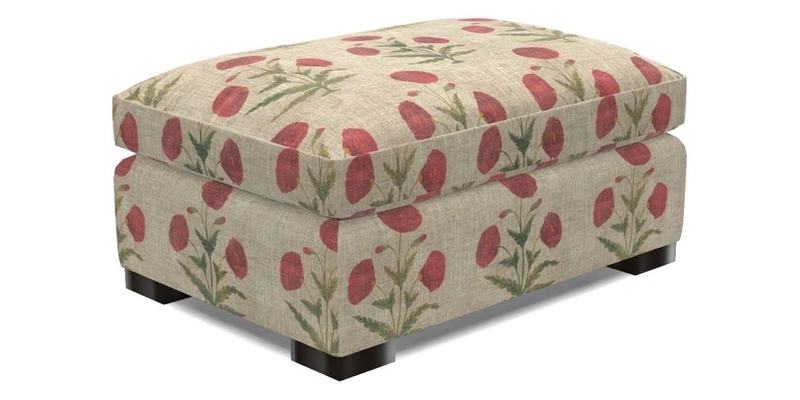 Wadenhoe Footstool in Two Tone Plain Biscuit
