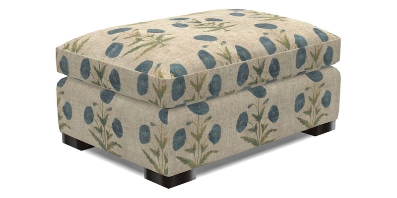 Wadenhoe Footstool in Two Tone Plain Biscuit