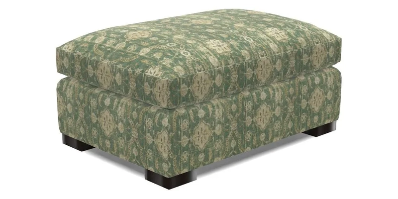 Wadenhoe Footstool in Two Tone Plain Biscuit