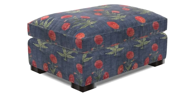 Wadenhoe Footstool in Two Tone Plain Biscuit