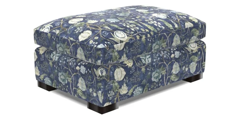Wadenhoe Footstool in Two Tone Plain Biscuit