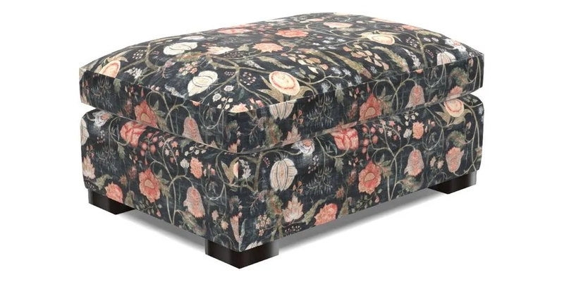Wadenhoe Footstool in Two Tone Plain Biscuit