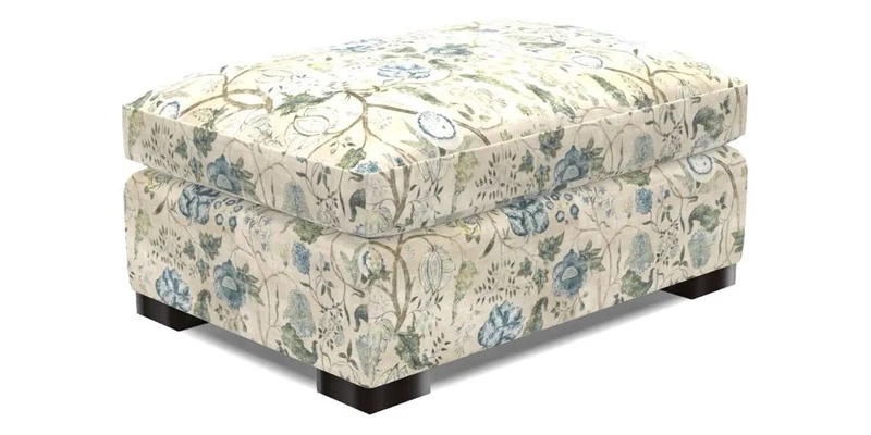 Wadenhoe Footstool in Two Tone Plain Biscuit