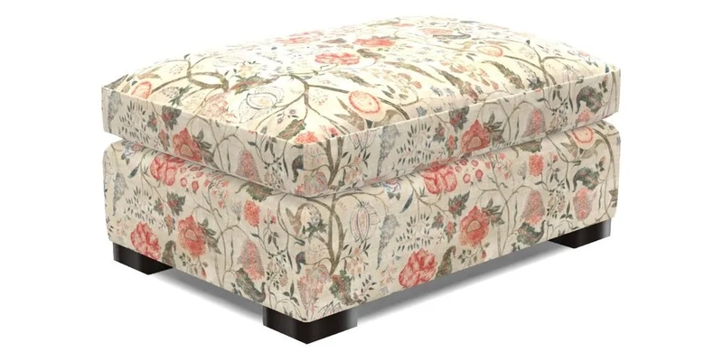 Wadenhoe Footstool in Two Tone Plain Biscuit