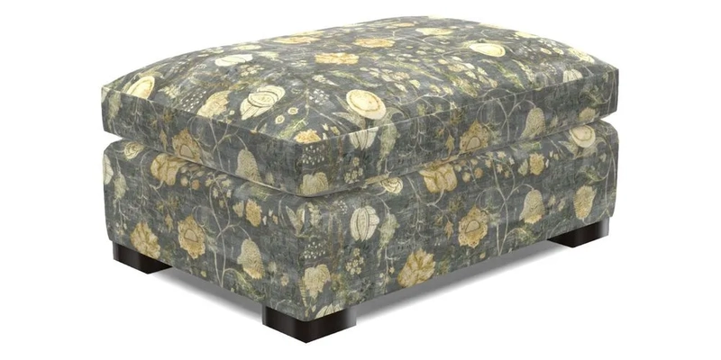 Wadenhoe Footstool in Two Tone Plain Biscuit