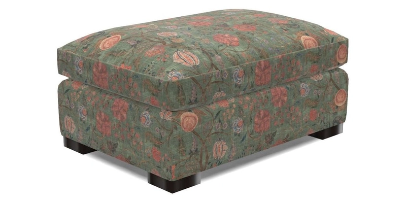 Wadenhoe Footstool in Two Tone Plain Biscuit