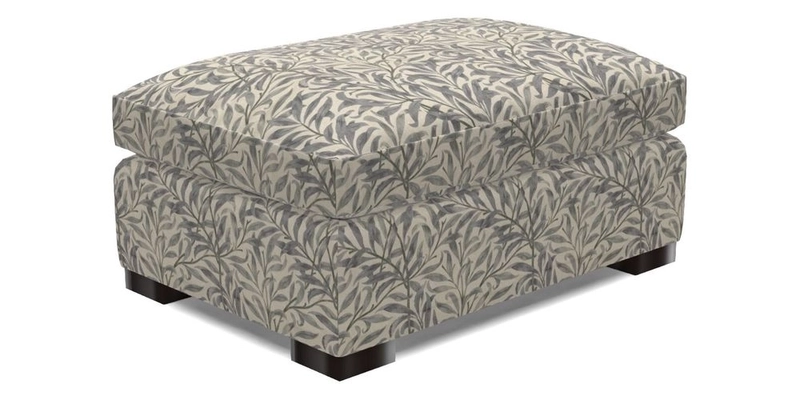 Wadenhoe Footstool in Two Tone Plain Biscuit