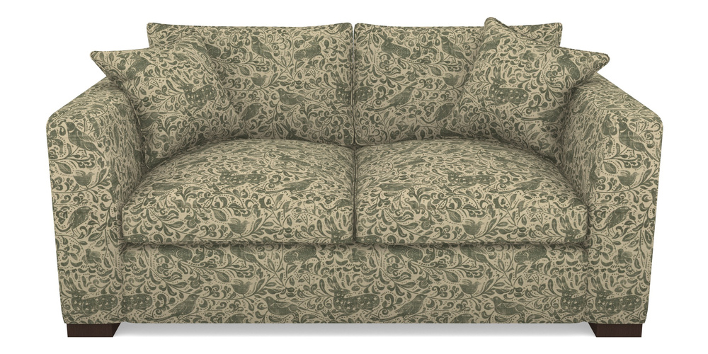 Product photograph of Wadenhoe Bespoke 2 5 Seater Sofas In V A Drawn From Nature Collection - Bird And Rabbit - Dark Green from Sofas and Stuff Limited