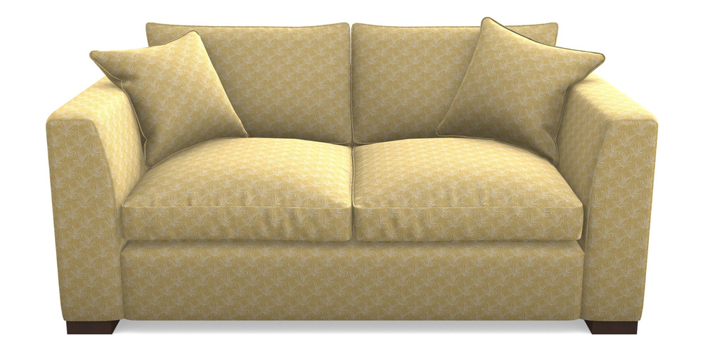 Product photograph of Wadenhoe Bespoke 2 5 Seater Sofas In Cloth 21 - Decorative Leaf - Canary from Sofas and Stuff Limited