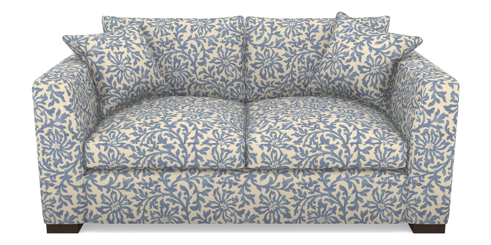 Product photograph of Wadenhoe Bespoke 2 5 Seater Sofas In V A Brompton Collection - Floral Scroll - Morning Blue from Sofas and Stuff Limited