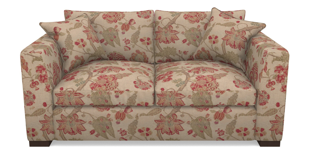 Product photograph of Wadenhoe Bespoke 2 5 Seater Sofas In Floral Linen - Indienne T Rosso from Sofas and Stuff Limited