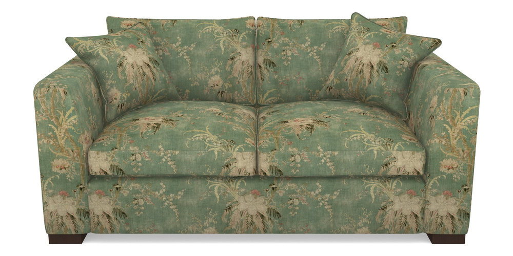 Product photograph of Wadenhoe Bespoke 2 5 Seater Sofas In Floral Linen - Zefferino Emerald from Sofas and Stuff Limited