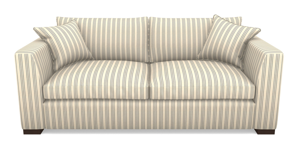 Product photograph of Wadenhoe Bespoke 4 Seater Sofas In Cloth 22 - Racing Stripes Ayr - Charcoal from Sofas and Stuff Limited