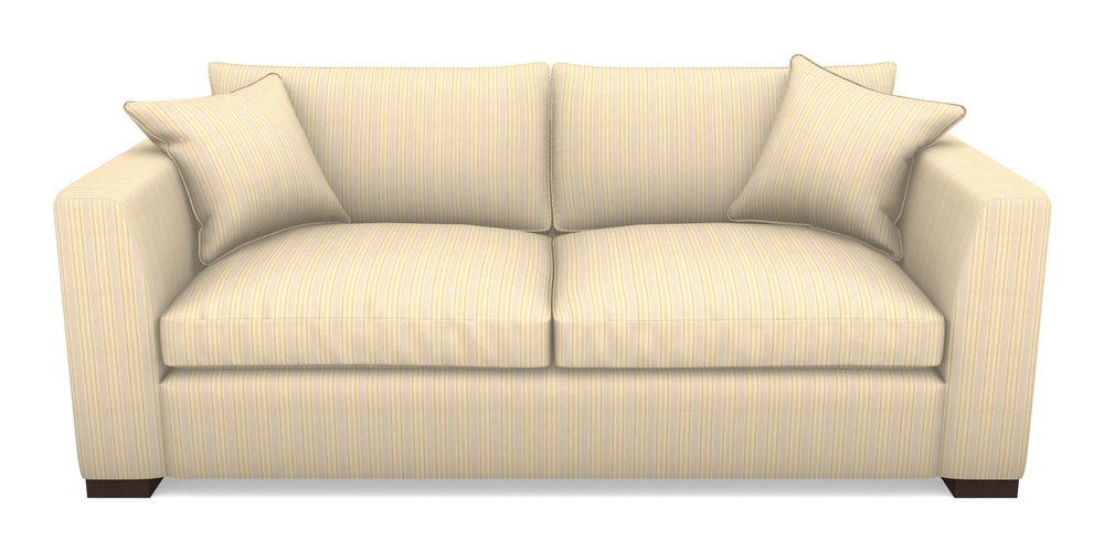 Product photograph of Wadenhoe Bespoke 4 Seater Sofas In Cloth 22 - Racing Stripes Ayr - Lemon from Sofas and Stuff Limited