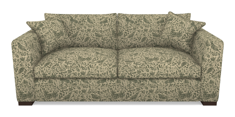 Product photograph of Wadenhoe Bespoke 4 Seater Sofas In V A Drawn From Nature Collection - Bird And Rabbit - Dark Green from Sofas and Stuff Limited