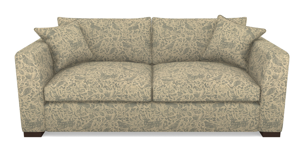 Product photograph of Wadenhoe Bespoke 4 Seater Sofas In V A Drawn From Nature Collection - Bird And Rabbit - Duck Egg from Sofas and Stuff Limited