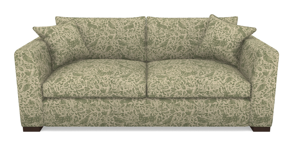 Product photograph of Wadenhoe Bespoke 4 Seater Sofas In V A Drawn From Nature Collection - Bird And Rabbit - Light Green from Sofas and Stuff Limited