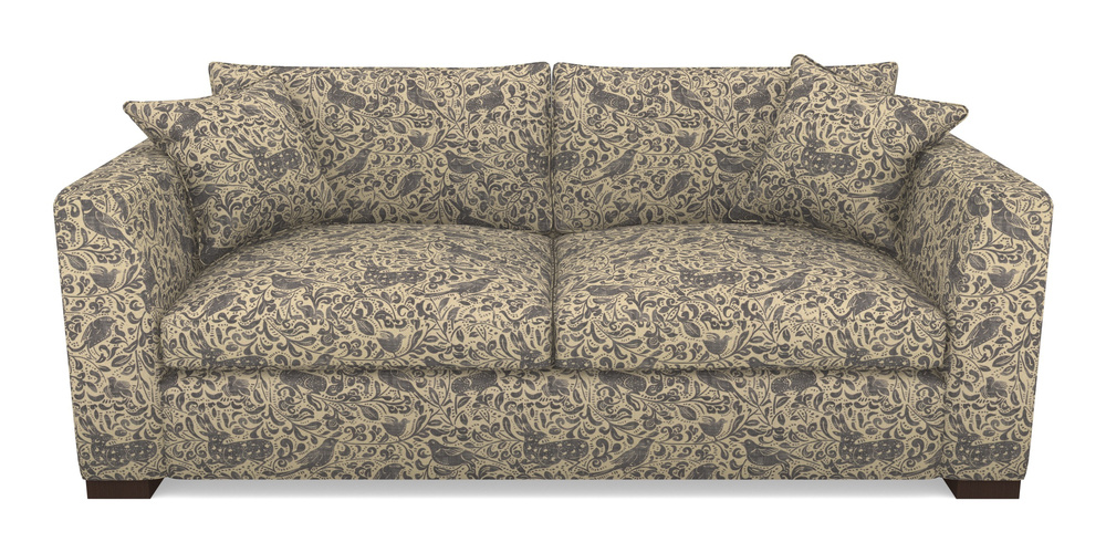 Product photograph of Wadenhoe Bespoke 4 Seater Sofas In V A Drawn From Nature Collection - Bird And Rabbit - Navy from Sofas and Stuff Limited