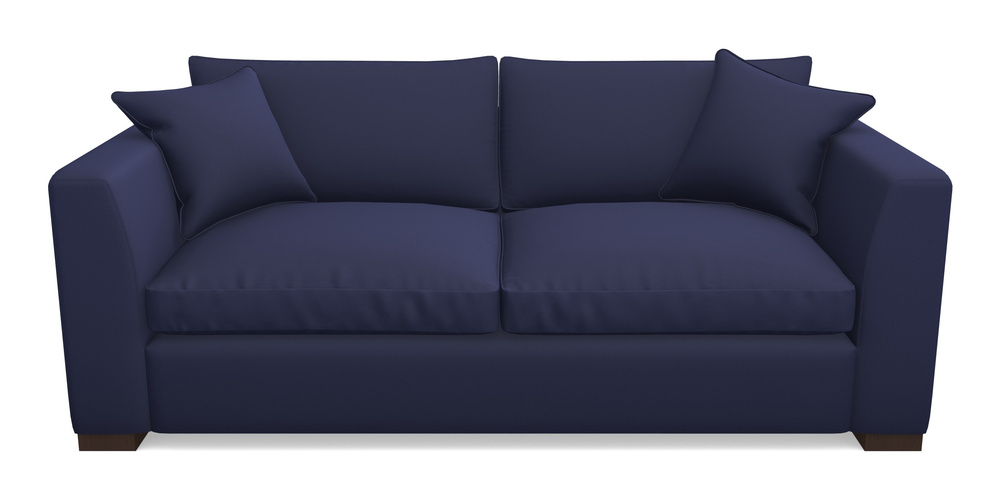 Product photograph of Wadenhoe Bespoke 4 Seater Sofas In Clever Glossy Velvet - Navy from Sofas and Stuff Limited