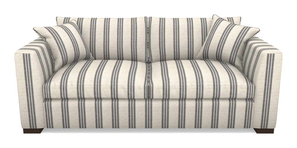 Product photograph of Wadenhoe Bespoke 4 Seater Sofas In Cloth 18 - Stripe Bengal - Cloth 18 Stripe Bengal Bible Black from Sofas and Stuff Limited