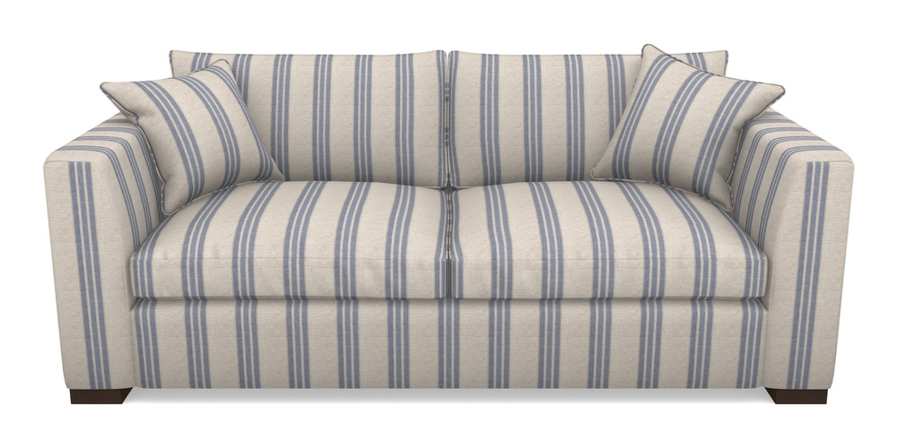 Product photograph of Wadenhoe Bespoke 4 Seater Sofas In Cloth 18 - Stripe Bengal - Cloth 18 Stripe Bengal Indigo from Sofas and Stuff Limited