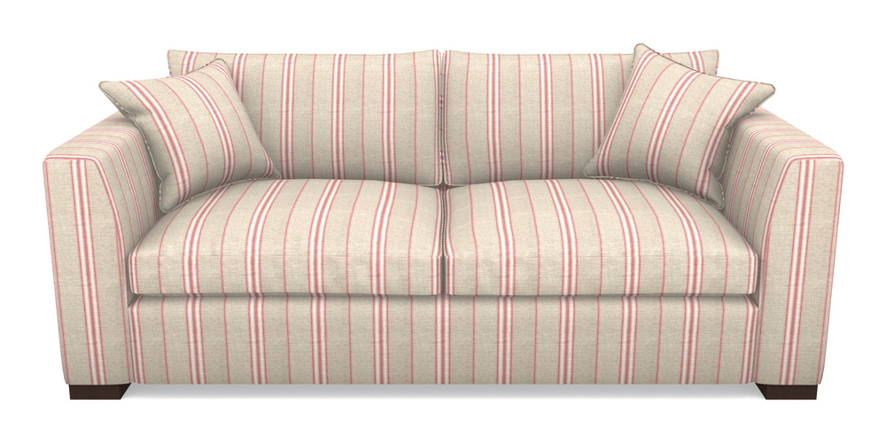 Product photograph of Wadenhoe Bespoke 4 Seater Sofas In Cloth 18 - Stripe Regimental - Cloth 18 Stripe Regimental Cranberry from Sofas and Stuff Limited