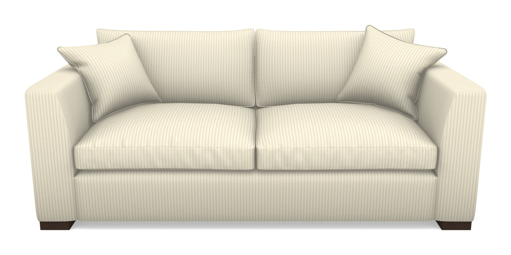Product photograph of Wadenhoe Bespoke 4 Seater Sofas In Cotton Stripe - Grey from Sofas and Stuff Limited