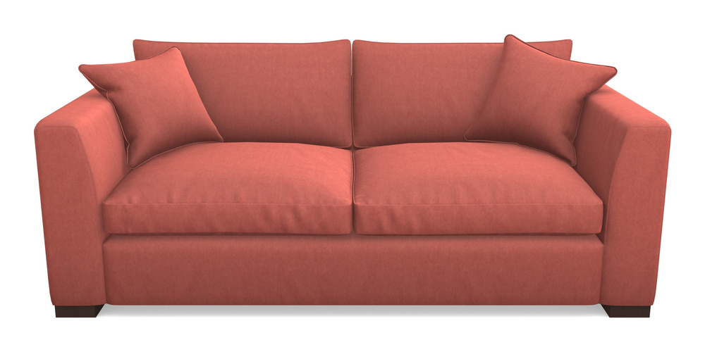 Product photograph of Wadenhoe Bespoke 4 Seater Sofas In Clever Tough Eco Velvet - Damson from Sofas and Stuff Limited