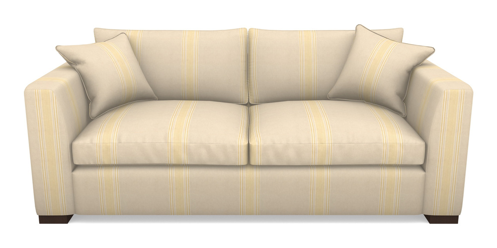 Product photograph of Wadenhoe Bespoke 4 Seater Sofas In Cloth 22 - Racing Stripes Cheltenham - Lemon from Sofas and Stuff Limited