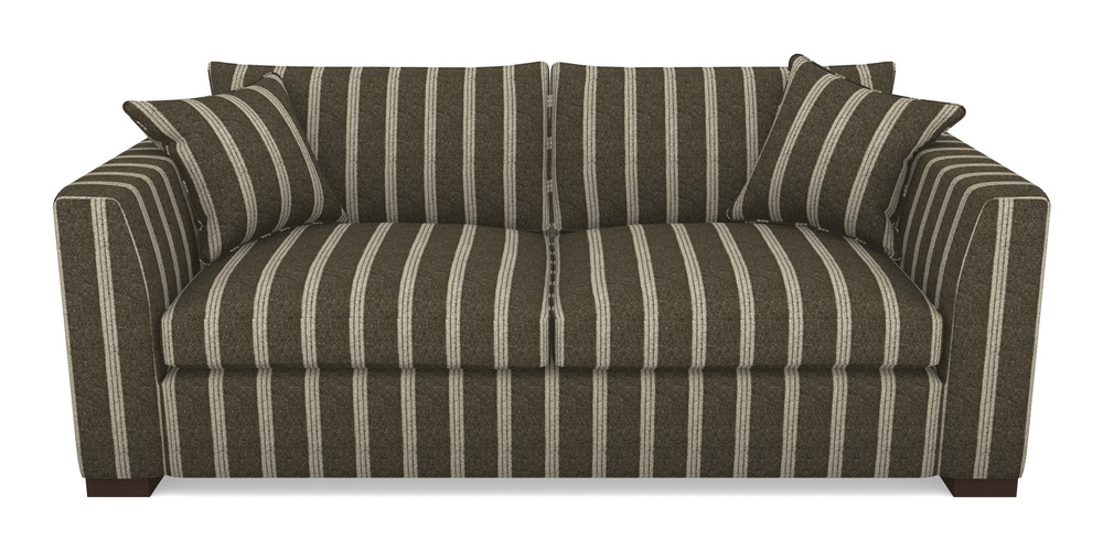 Product photograph of Wadenhoe Bespoke 4 Seater Sofas In Cloth 20 - Design 2 - Olive Stripe from Sofas and Stuff Limited